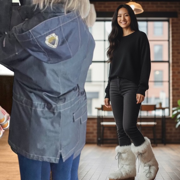 Bogner Blue Fire and Ice Blue Denim Hooded Jacket - Picture 4 of 7